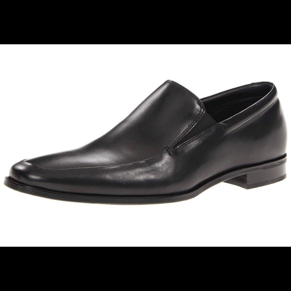 Gordon Rush Cole Apron Toe Loafer - Black Leather